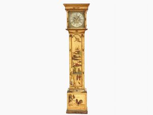 Orologio a torre in legno laccato  - Asta Arredi e dipinti antichi - Associazione Nazionale - Case d'Asta italiane