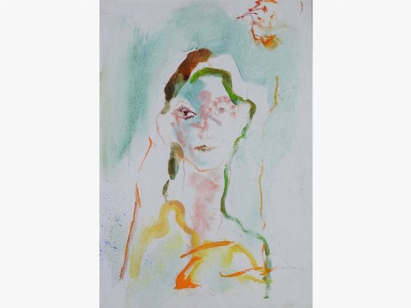 Ernesto Treccani : Ritratto femminile  - Asta Arte moderna e contemporanea - Associazione Nazionale - Case d'Asta italiane