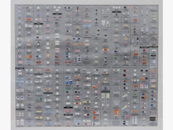 Da Damien Hirst : Pharmacy wallpaper  - Asta Arte moderna e contemporanea - Associazione Nazionale - Case d'Asta italiane