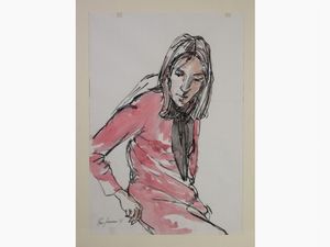 Enzo Faraoni - Ritratto di ragazza 1972