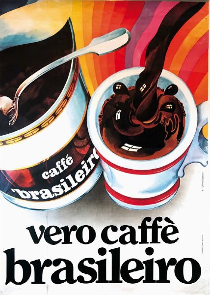 VERO CAFFE BRASILEIRO  - Asta Manifesti d'Epoca - Associazione Nazionale - Case d'Asta italiane