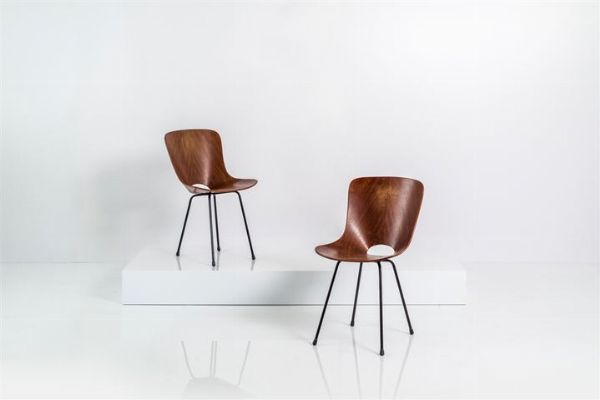 NOBILI VITTORIO : Coppia di sedie mod. Medea  - Asta Design - Associazione Nazionale - Case d'Asta italiane
