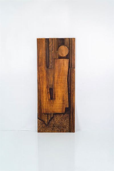 PRODUZIONE ITALIANA : Pannello in legno scolpito. Anni '60 cm 175x70  - Asta Design - Associazione Nazionale - Case d'Asta italiane