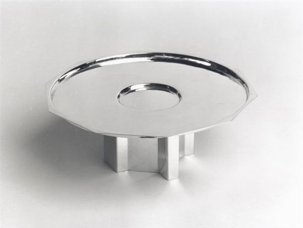 SCARPA CARLO : Centrotavola in argento 925 Es. 85/99 Produzione Cleto Munari 1977  - Asta Design - Associazione Nazionale - Case d'Asta italiane