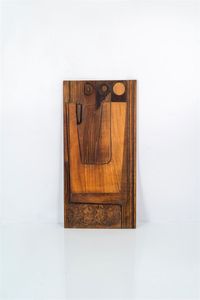 PRODUZIONE ITALIANA - Pannello in legno scolpito. Anni '60 cm 143x70