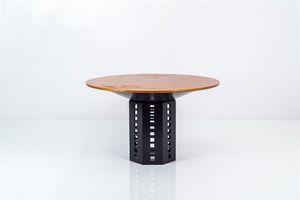 HOFFMAN JOSEF - Tavolo in metallo e legno. Riedizione Bieffeplast anni '70 cm 57x110