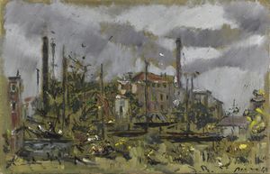 DE PISIS FILIPPO (1896 - 1956) - Venezia, la Giudecca.