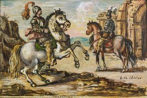 DE CHIRICO GIORGIO (1888 - 1978) - Cavalli e cavalieri.