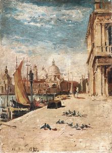 DELLEANI LORENZO - Veduta di Venezia, 1873