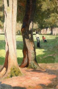 Pennasilico Giuseppe - Passeggiando nel parco, 1909