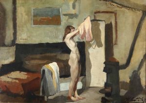 Scattola Ferruccio - Nudo in interno, 1899