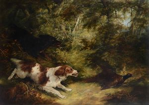 Armfield George Smith - Caccia con cani, 1869