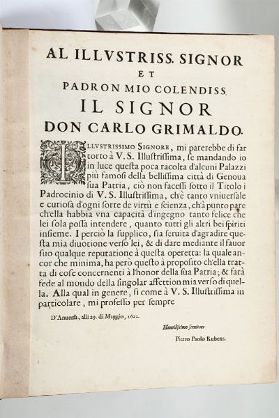 Rubens,Pietro Paolo : Palazzi di Genova.Anversa,1622  - Asta Vedute, Carte e Libri Rari - Associazione Nazionale - Case d'Asta italiane