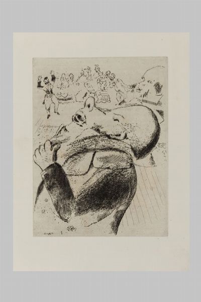 Chagall,Marc : Les ames mortes.Traduction de Henri Mongault.Eaux-fortes originales de Marc Chagall.Paris,Triade Editeurs,1948.  - Asta Vedute, Carte e Libri Rari - Associazione Nazionale - Case d'Asta italiane