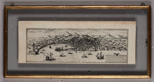 Franz Hogenberg : Veduta di Genova, Colonia 1576-1618  - Asta Vedute, Carte e Libri Rari - Associazione Nazionale - Case d'Asta italiane