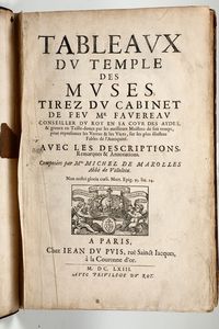 De Marolles,Michel - Tableaux du temple des muses..A Paris,Chez Jean Du Puis,1663
