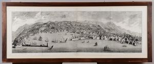Antonio Giolfi/Torricelli/ G.L.Guidotti - Veduta prospettica di Genova dal mare, Genova 1769 circa