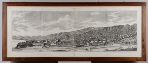 Giolfi/Torricelli/G.L. Guidotti - Veduta dei quartieri orientali di Genova e della valle del Bisagno presa da Albaro.Genova 1769 circa
