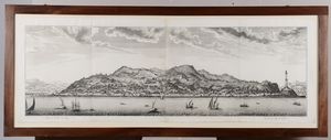 A. Giolfi/Giuseppe RIviera/ G.L. Guidotti - Veduta di San Pier dArena presa dal mare. Genova 1769 circa