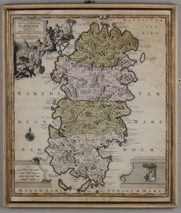 Matthaeum Seutter - Insula et regnum Sardiniae, inizio XVIII secolo