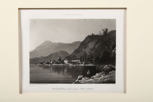Johann Jakob Falkeisen - Serie di acquatinte. Galleria di Varenna sul lago di Como. Milano 1840-42 e altre tre della stessa tipologia di autori diversi