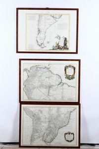 Francesco Santini - Carte geografiche da atlante veneto del Santini, secolo XVIII