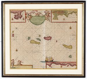 Johannis van Keulen - Carta geografica delle Azzorre, Amsterdam fine XVII inizi XVIII secolo