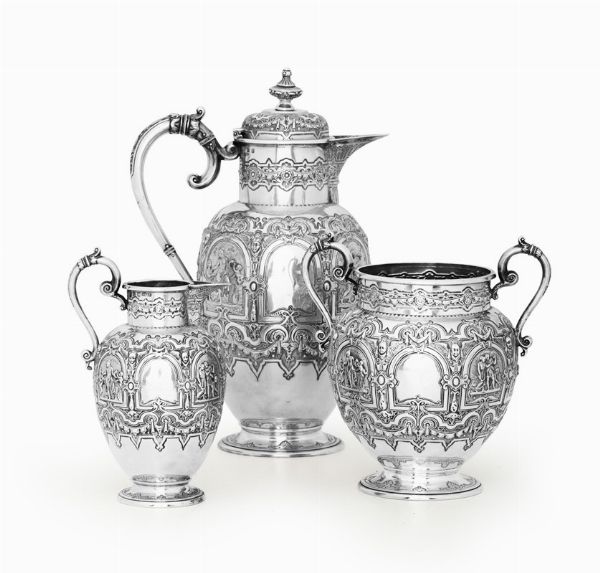 Serivito da caff in argento, Scozia XIX-XX secolo  - Asta 	L'Art de la Table - Associazione Nazionale - Case d'Asta italiane