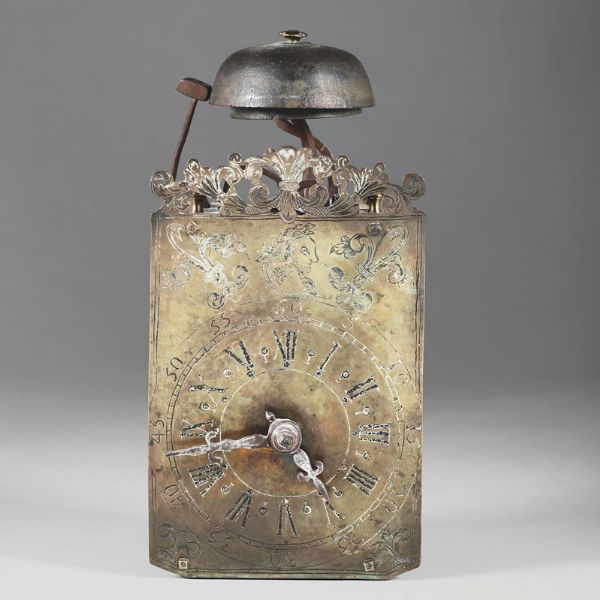 Orologio a lanterna in metallo dorato, XVII secolo  - Asta Pendole e Orologi Antichi - Associazione Nazionale - Case d'Asta italiane