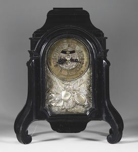 Orologio con cassa in legno ebanizzato, Germania XIX secolo  - Asta Pendole e Orologi Antichi - Associazione Nazionale - Case d'Asta italiane