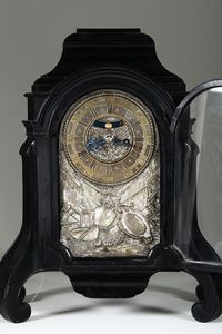 Orologio con cassa in legno ebanizzato, Germania XIX secolo  - Asta Pendole e Orologi Antichi - Associazione Nazionale - Case d'Asta italiane