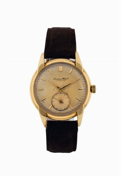 IWC : IWC, International Watch Schaffausen, cassa No. 1154106, orologio da polso, in oro giallo 18K. Realizzato nel 1950 circa  - Asta Orologi da Polso e da Tasca - Associazione Nazionale - Case d'Asta italiane