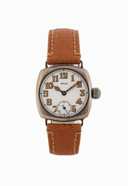 ROLEX : ROLEX, cassa No. 721199, orologio da polso, in argento con fibbia Rolex. Realizzato nel 1920 circa  - Asta Orologi da Polso e da Tasca - Associazione Nazionale - Case d'Asta italiane