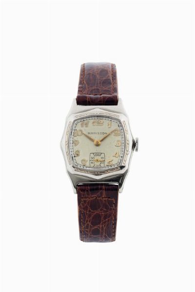 HAMILTON : HAMILTON, orologio da polso, in oro bianco 14K. Realizzato nel 1930 circa  - Asta Orologi da Polso e da Tasca - Associazione Nazionale - Case d'Asta italiane