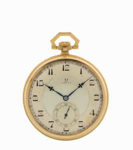 OMEGA - OMEGA cassa No. 7587071, movimento No. 7440317, orologio da tasca, in oro giallo 18K. Realizzato circa nel 1920