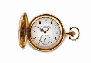 IWC - IWC International Watch Schaffausen, cassa No. 518072, orologio da tasca, savonette, in oro giallo 14K. Accompagnato da una scatola. Realizzato nel 1920 circa