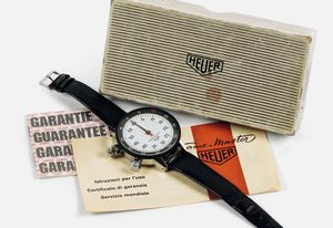 HEUER - HEUER, GAME MASTER, raro cronografo sportivo. Accompagnato dalla scatola originale, Garanzia e istruzioni. Realizzato nel 1970 circa