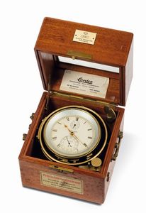 GLASHUTTE - GLASHUTTE/SA MARINE CHRONOMETER  Uhrenbetriebe Glasshtte/Sa. (GUB), No. 11563, orologio da marina con riserva di carica. Realizzato nel 1960 circa