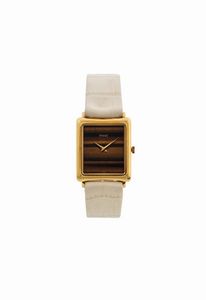 Piaget - PIAGET, TIGER EYE DIAL, REF.9254, orologio da polso, da donna, in oro giallo 18K con fibbia originale in oro giallo. Realizzato nel 1970 circa