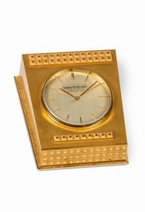 GIRARD PERREGAUX - GIRARD PERREGAUX, Ref.4052, La Chaux de Fonds Suisse, orologio da tavolo, al quarzo, in ottone dorato. Realizzato nel 1960 circa