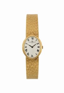 Piaget - BAUME & MERCIER, Geneve, Ref. 37043, orologio da polso, da donna, in oro giallo 18K con bracciale integrato in oro originale. Accompagnato dalla scatola e Garanzia originale. Realizzato nel 1970 circa