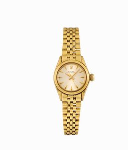 ROLEX - ROLEX, Oyster Perpetual, Ref. 6618, orologio da polso, da donna, automatico, in oro giallo 18K con bracciale in oro Rolex Jubilee e chiusura deployante. Realizzato nel 1960 circa.
