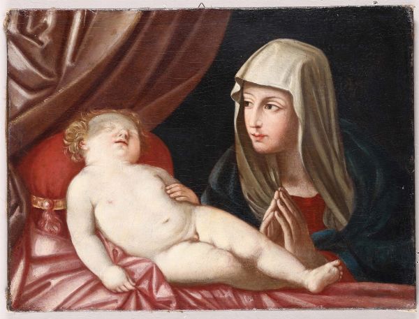 Madonna col Bambino dormiente  - Asta Antiquariato - Associazione Nazionale - Case d'Asta italiane