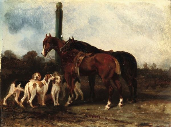 Walker James Alexander : Horse and dogs  - Asta Antiquariato - Associazione Nazionale - Case d'Asta italiane