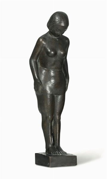 Castagnino Rodolfo : Figura femminile, 1925  - Asta Antiquariato - Associazione Nazionale - Case d'Asta italiane