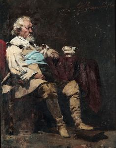 Brambilla Ferdinando - Ritratto di uomo seduto