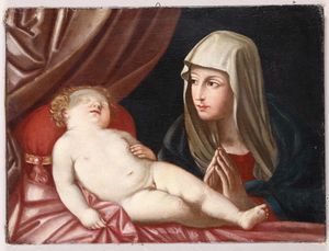 Madonna col Bambino dormiente  - Asta Antiquariato - Associazione Nazionale - Case d'Asta italiane