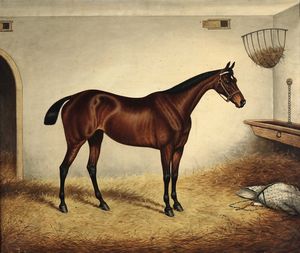 Turner William Eddowes : Horse in a stable  - Asta Antiquariato - Associazione Nazionale - Case d'Asta italiane
