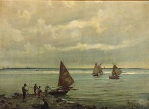 Gignous Lorenzo - Marina con barche a vela