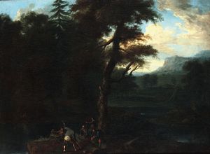 Pedon Bartolomeo - Paesaggio con boscaioli